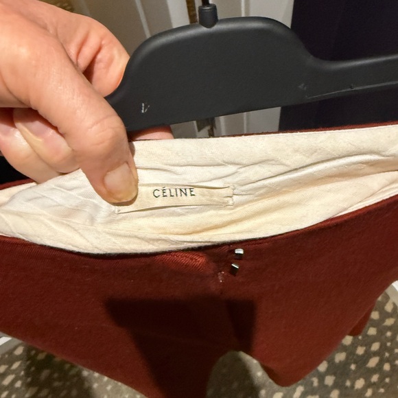 Celine Burgundy Phoebe Philo wool jersey culottes sz 40 - Picture 13 of 14